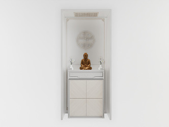 New Chinese Buddhist Cabinet Simple Shrine 3d model