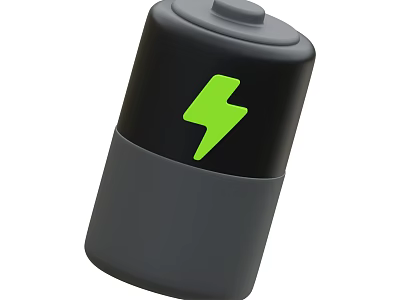 Battery Powered Playground Equipment With Green Lightning Logo And Black Exterior Design For Children 3d model