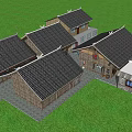 Traditional Village Architecture With Tiled Roof Wooden Structure And Stone Walls