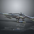 Futuristic Advanced Rifle With Sleek Design Tactical Features And Metallic Finish