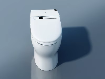 Sleek Modern White Toilet With Smooth Lid And Contemporary Design 3d model