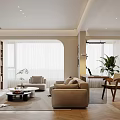 Modern Living Dining Room Interior Design With Sofa Coffee Tables Artwork And Lighting