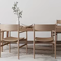 Modern Dining Table and Chair Combination Table and Chair Combination 3d model