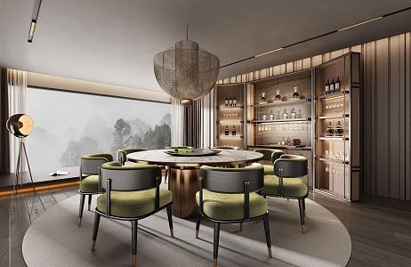 Modern Minotti Restaurant 3d model