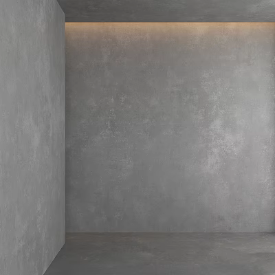 Textured Gray Concrete Wall Components For Modern Interior Space Design 3d model