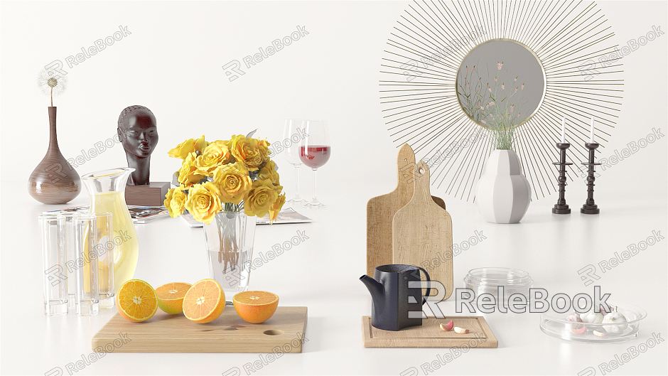 Modern Kitchen Supplies Decorations Combination model