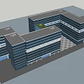 Modern Office Building Exterior With Glass Facade Multiple Floors And Contemporary Design