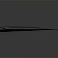 Blue Stealth Aerial Vehicle Component With Streamlined Design And Geometric Shapes