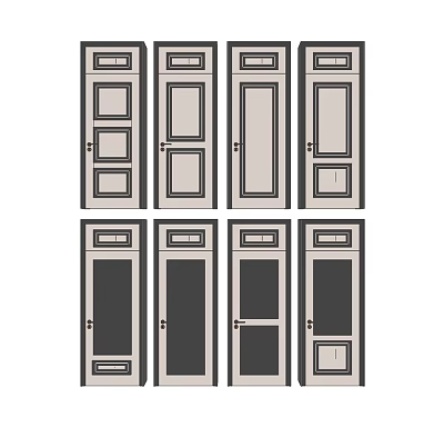 Jane O swing door 3d model Jane O swing door 3d model