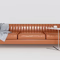 Modern three-seat sofa multiplayer sofa 3d model