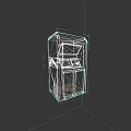 Gray Modern Self Service Terminal With Digital Display And Storage Cabinets