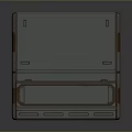 Industrial Server Cabinet With Dark Metallic Finish Stacked Structure And Red LED Strips