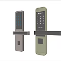 Various Styles of Smart Door Locks With Digital Keypad Handle and Color Options
