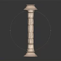 Classical Decorative Column Structure With Detailed Base Shaft And Ornate Capital