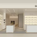 Ones Beauty Store Modern Minimalist Interior With White Shelves Beauty Products And Front Counter