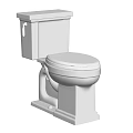 Modern White Ceramic Toilet With Comfortable Seat And Water Tank Design