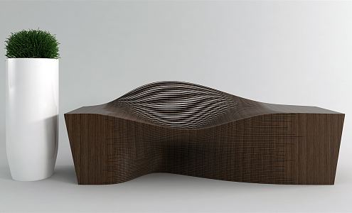 modern public chair 3d model