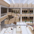 Library atrium 3d model