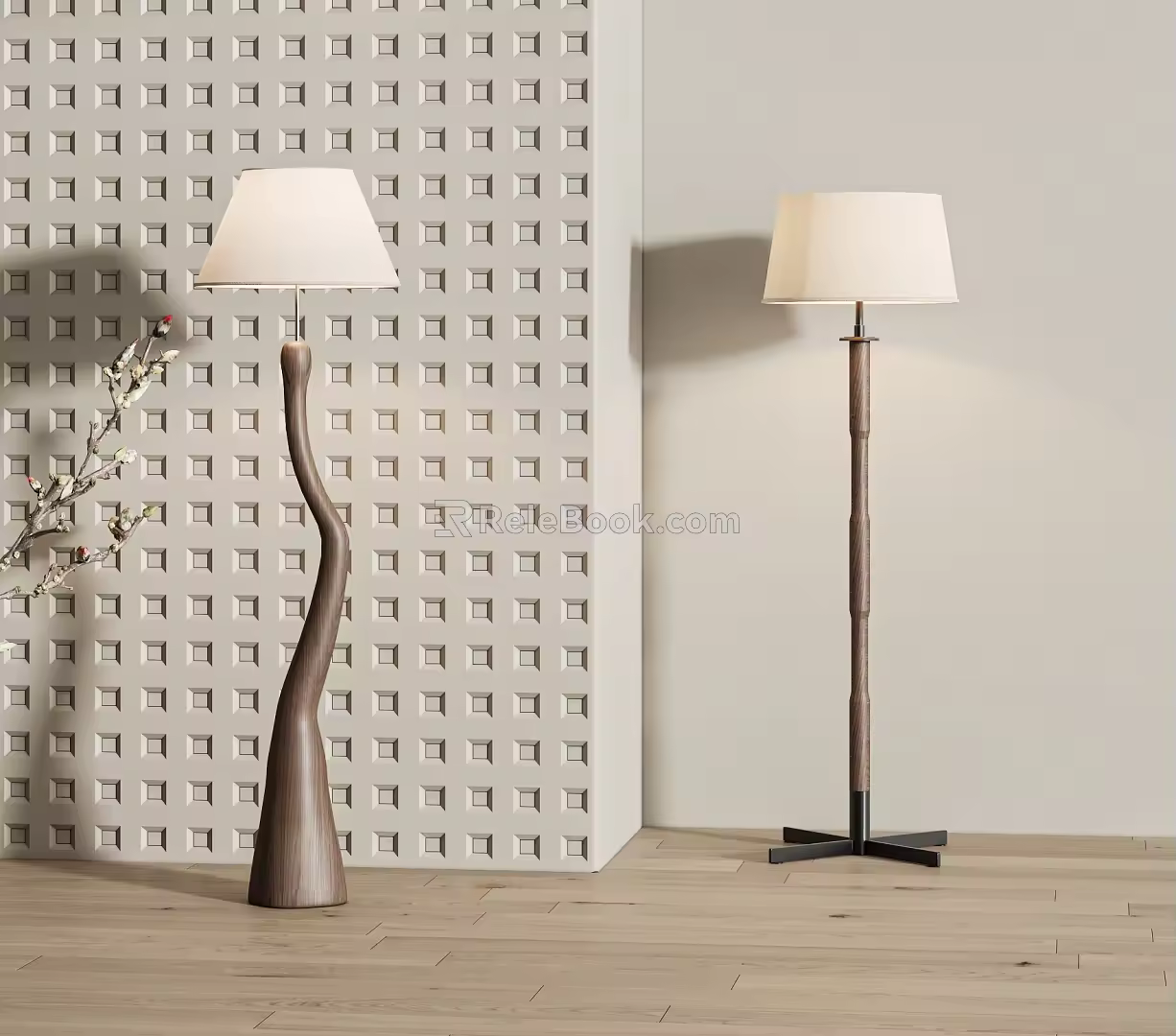 Floor lamp combination 3d model