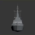 Gray Military Patrol Vessel With A50 Number And White Cross Symbol