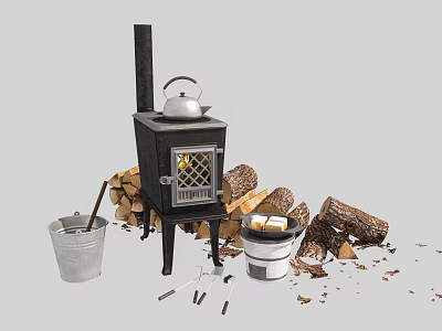 modern stove 3d model