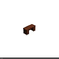 Traditional Wooden Desk With Carved Legs And Functional Storage Drawers Design