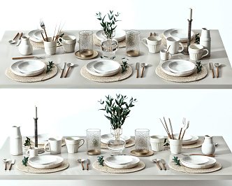 Modern Tableware Kitchenware Supplies Tableware 3d model