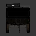 Black Camping Trailer With Roof Rack Storage Compartments And Travel Gear