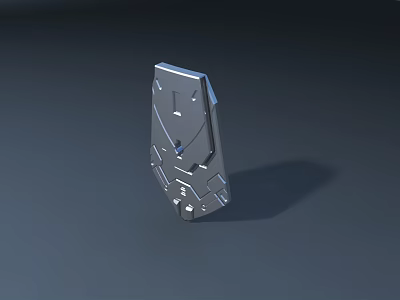 Industrial Equipment Metal Component With Precision Engineered Mechanical Structure And Holes 3d model
