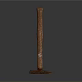 Vintage Wooden Handle Metal Head Hammer As Traditional Weapon Design Piece