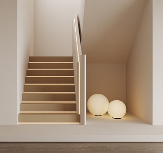 Modern Home Stairs 3d model