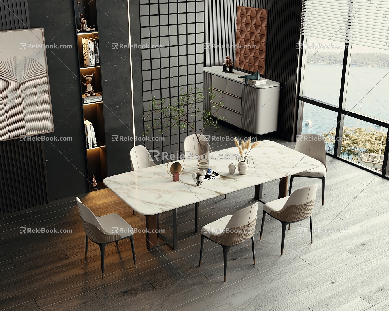 Dining table and chair model