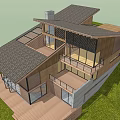 Modern Detached Villa Featuring Glass Facade Wooden Structure And Open Layout