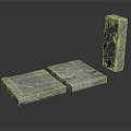Natural Gray Stone Slabs And Pillar With Rough Texture For Construction Projects