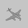 Olive Green Vintage WWII Military Jet Fighter With Single Seat And Iron Cross Insignia