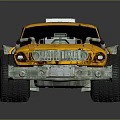 Yellow Modified Off Road Car With Stylish Body Design And Large Tires