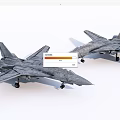 Two Advanced Fighter Jets With Aerodynamic Design And Gray Camouflage