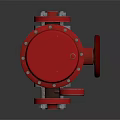 Practical Household Red Valve With Metal Body Red Handwheel And Connection Parts