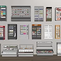 Various Commercial Refrigerators And Freezers Stocked With Food Items On