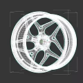 Silver Alloy Car Wheel Rim With Modern Stylish Spokes Design