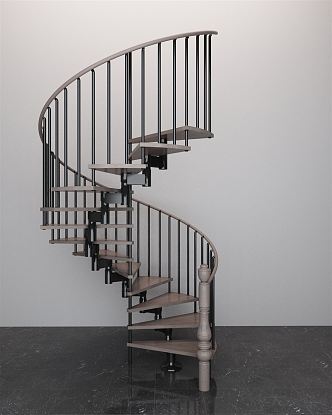 Modern revolving staircase wrought iron revolving staircase 3d model