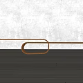 Modern Curved Wooden Landscape Seat With Unique Shape In Open Area