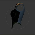 Decorative Chest Armor With Intricate Black Green And Gold Design Details