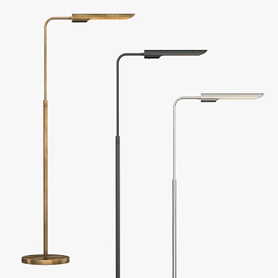 Sleek Modern Floor Lamps In Black White Gold Colors For Contemporary Home Decor 3d model