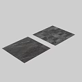 Ground Decorative Sphere Made Of Gray Marble With Natural Texture And Crack Patterns
