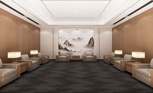 Modern Reception Room 3d model