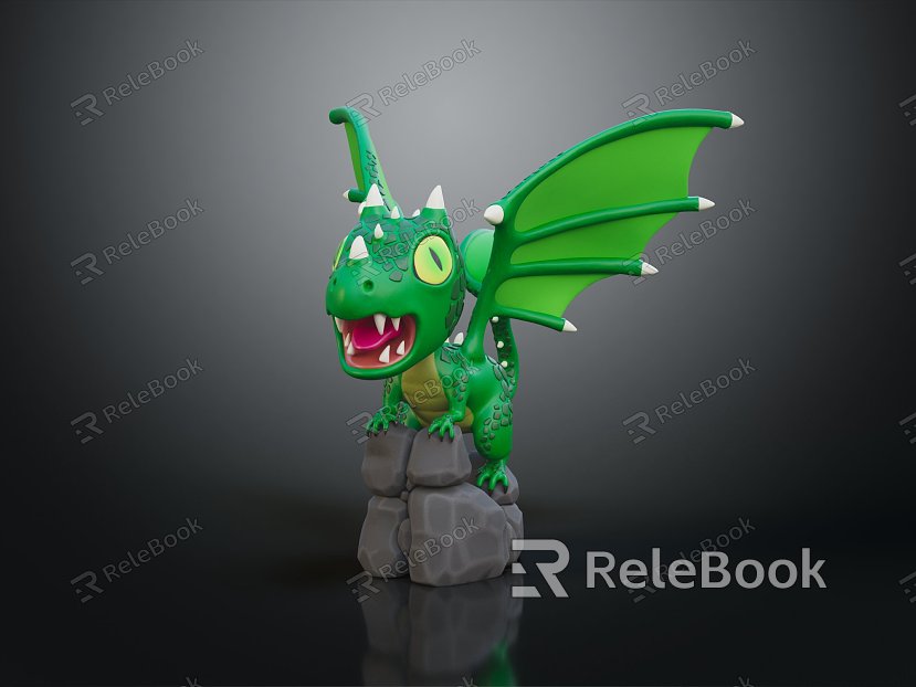 Modern Dinosaur Small Dragon Flying Dragon Cartoon Flying Dragon model