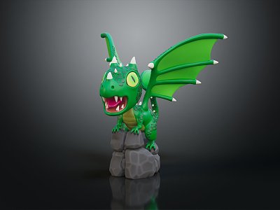 Modern Dinosaur Small Dragon Flying Dragon Cartoon Flying Dragon model