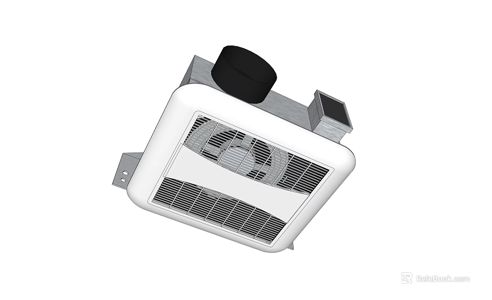 Public Facility Ceiling Mounted Exhaust Fan With Efficient Ventilation Grille System 3d model 
