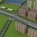 Modern Architectural Bridge Spanning River In City Center With Green Landscape Views